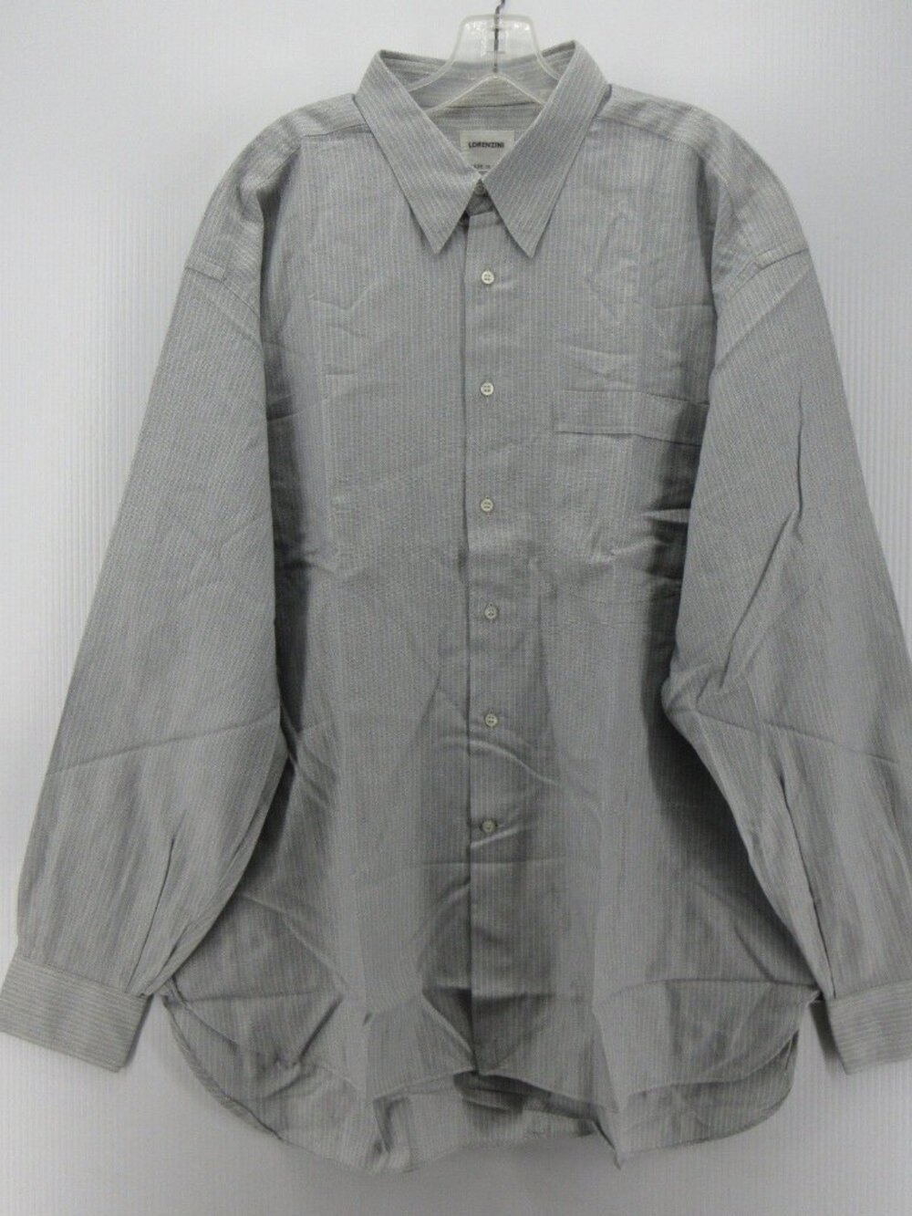 Lorenzini Shirt 18 Button Up Striped Dress Shirt Luxury Pocket Italy